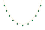 Collier La Brune & La Blonde Polka 11 Malachite Or Jaune