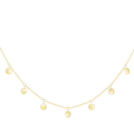 Collier La Brune & La Blonde Polka 11 Nacre Dorée Or Jaune