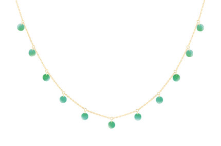 Collier La Brune & La Blonde Polka 11 Onyx Vert Or Jaune