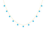 Collier La Brune & La Blonde Polka 11 Turquoise Or Jaune