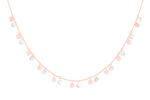 Collier La Brune & La Blonde 22 Opale Rose & Nacre Blanche Or Rose