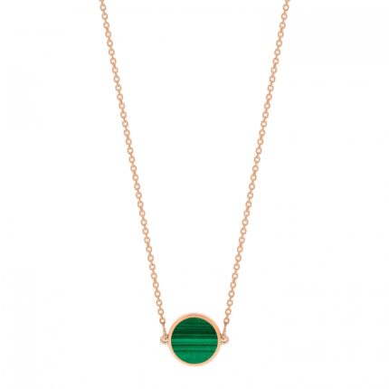 Collier Ginette NY MINI EVER MALACHITE DISC NECKLACE