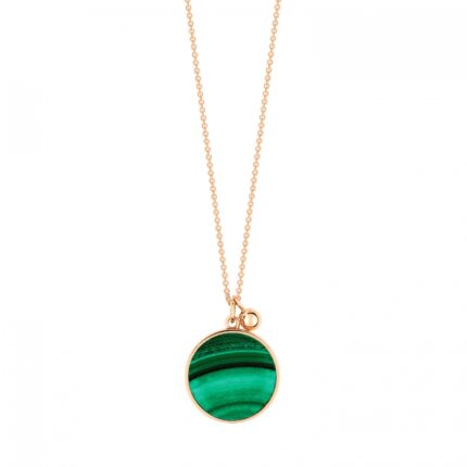 Ginette NY EVER MALACHITE DISC ON CHAIN necklace