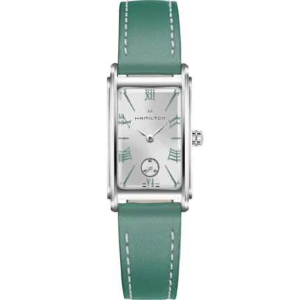 Montre Hamilton American Classic Ardmore Quartz Cadran Blanc Bracelet Cuir Vert