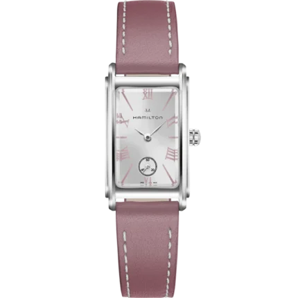 Montre Hamilton American Classic Ardmore Quartz Cadran Blanc Bracelet Cuir Violet