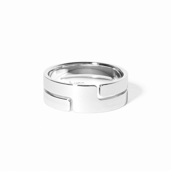 Bague Dinh Van Seventies Moyen Modèle Or Blanc