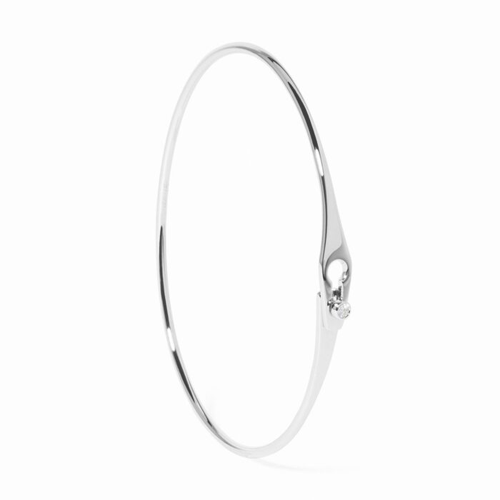 Bracelet Dinh Van Serrure Jonc Diamant Or Blanc