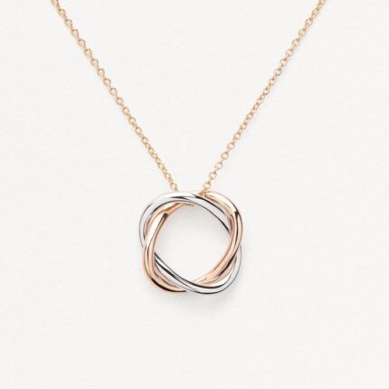 Collier Poiray Tresse Or Rose & Or Blanc