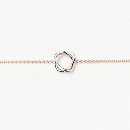 Bracelet Poiray Tresse Or Rose & Or Blanc