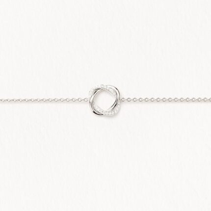 Bracelet Poiray Tresse Or Blanc