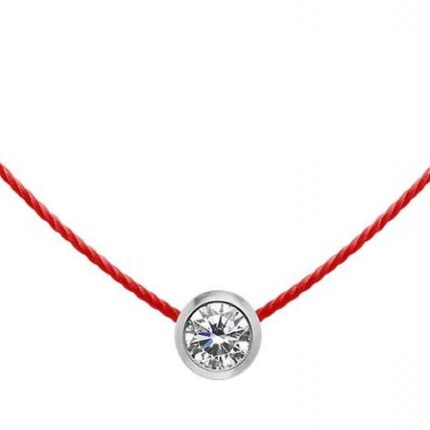 Collier Redline Pure Fil & Diamant 0.10 ct Serti Clos Or Blanc