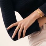 Bague Dinh Van Seventies Moyen Modèle Or Jaune et Diamants