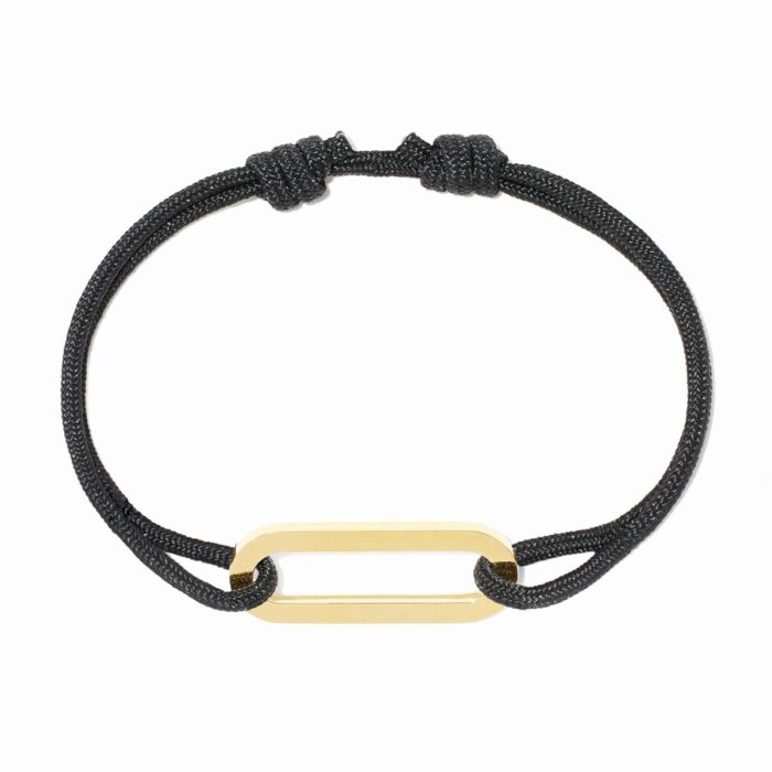 Bracelet Dinh Van Maillon L sur Cordon Or Jaune