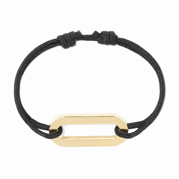 Bracelet Dinh Van Maillon XL sur Cordon Or Jaune