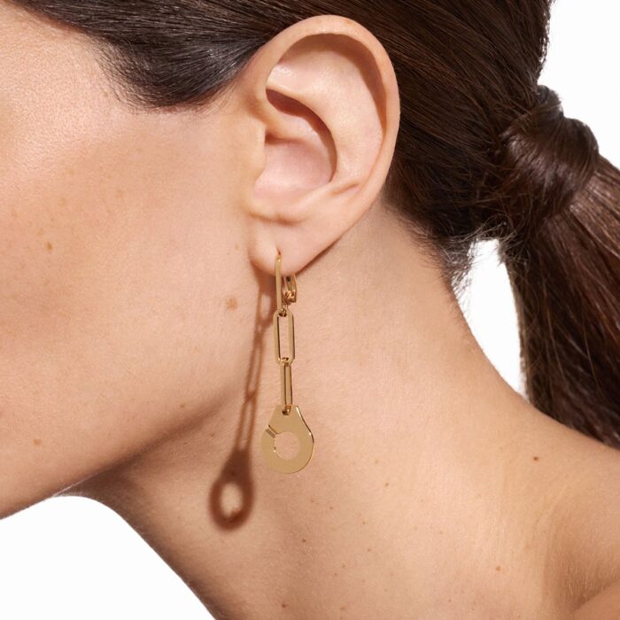Pendants D'oreilles Dinh Van Menottes Or Jaune