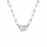 Collier Dinh Van Menottes R15 Or Blanc & Diamants