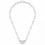 Collier Dinh Van Menottes R15 Or Blanc & Diamants