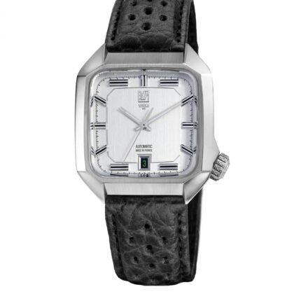 Montre MARCH LA.B AM2 Automatique 39mm Cadran Steel Bracelet Bison Noir