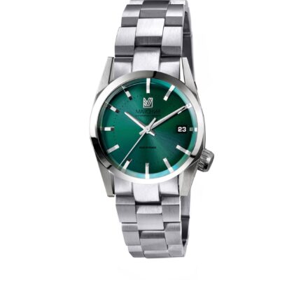 Montre MARCH LA.B AM69 Forest Quartz Cadran Vert Bracelet Acier 36MM