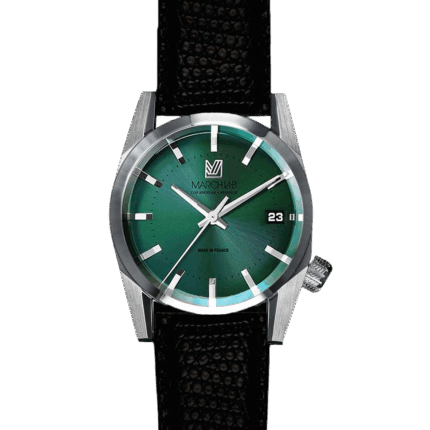 Montre MARCH LA.B AM69 Electrique Forest Cadran Vert Bracelet Cuir 36MM