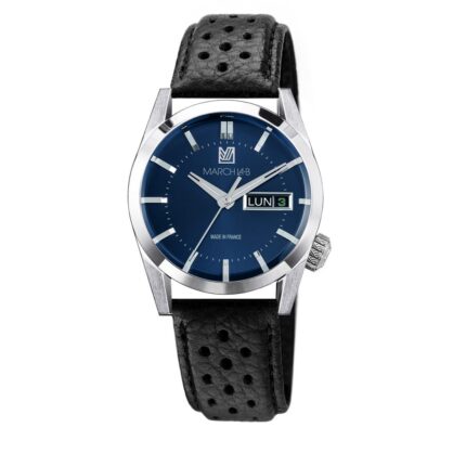 Montre MARCH LA.B AM89 Electrique Cadran Navy Bracelet Buffle