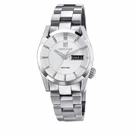 Montre MARCH LA.B AM89 Electrique Cadran White Bracelet Acier