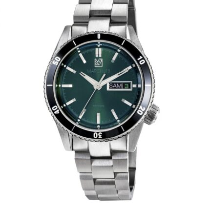 Montre MARCH LA.B Bonzer Forest Électrique Cadran Vert Bracelet Acier