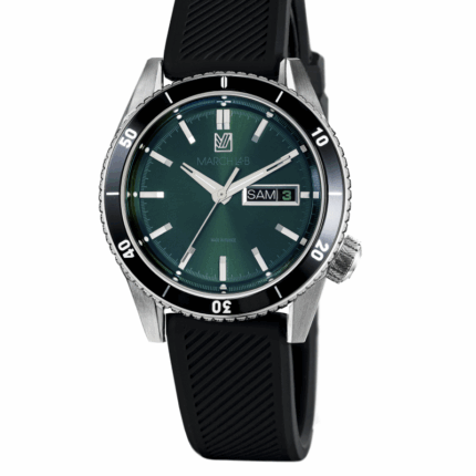 Montre MARCH LA.B Bonzer Electrique Cadran Forest Bracelet Silicone Noir