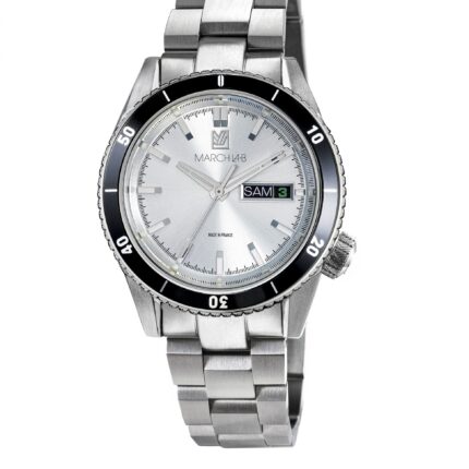 Montre MARCH LA.B Bonzer Électrique Cadran White Bracelet Acier