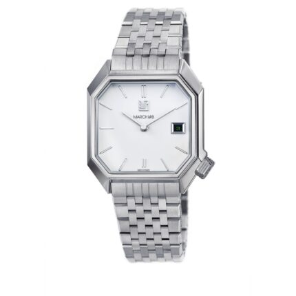 Montre MARCH LA.B Mansart Automatique Cadran White Date Bracelet Acier
