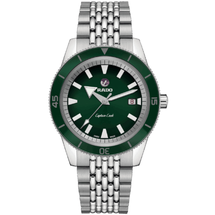 Montre Rado Captain Cook Automatic Cadran Vert Bracelet Acier 42MM