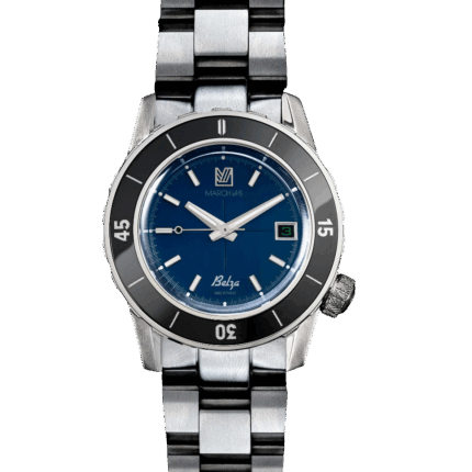Montre MARCH LA.B Belza Ocean Auto Cadran Bleu Bracelet Acier 40MM
