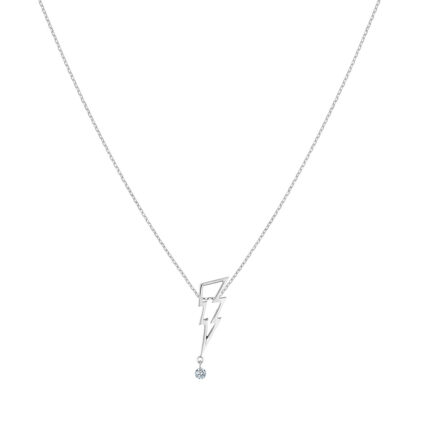 Collier La Brune & La Blonde Pop Coup De Foudre Diamant Or Blanc