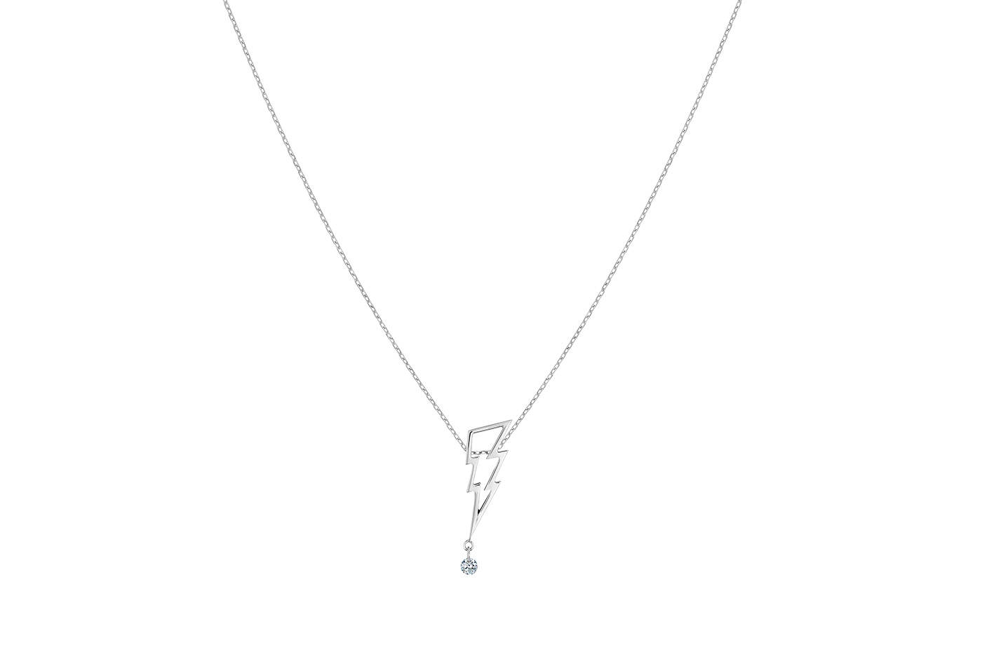 Collier La Brune & La Blonde Pop Coup De Foudre Diamant Or Blanc