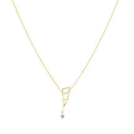 Collier La Brune & La Blonde Pop Coup De Foudre Diamant Or Jaune