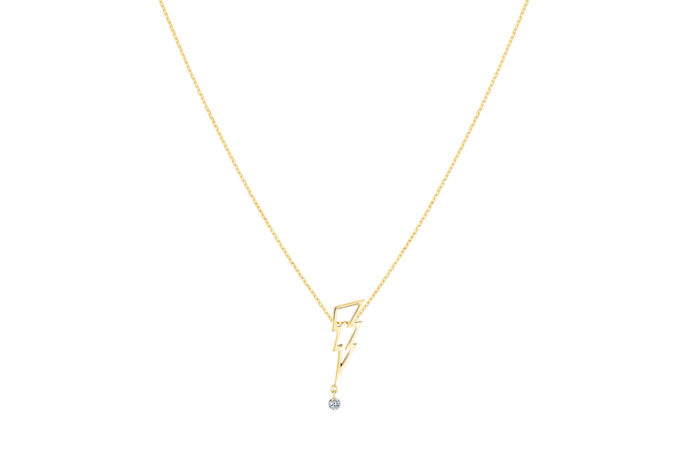 Collier La Brune & La Blonde Pop Coup De Foudre Diamant Or Jaune