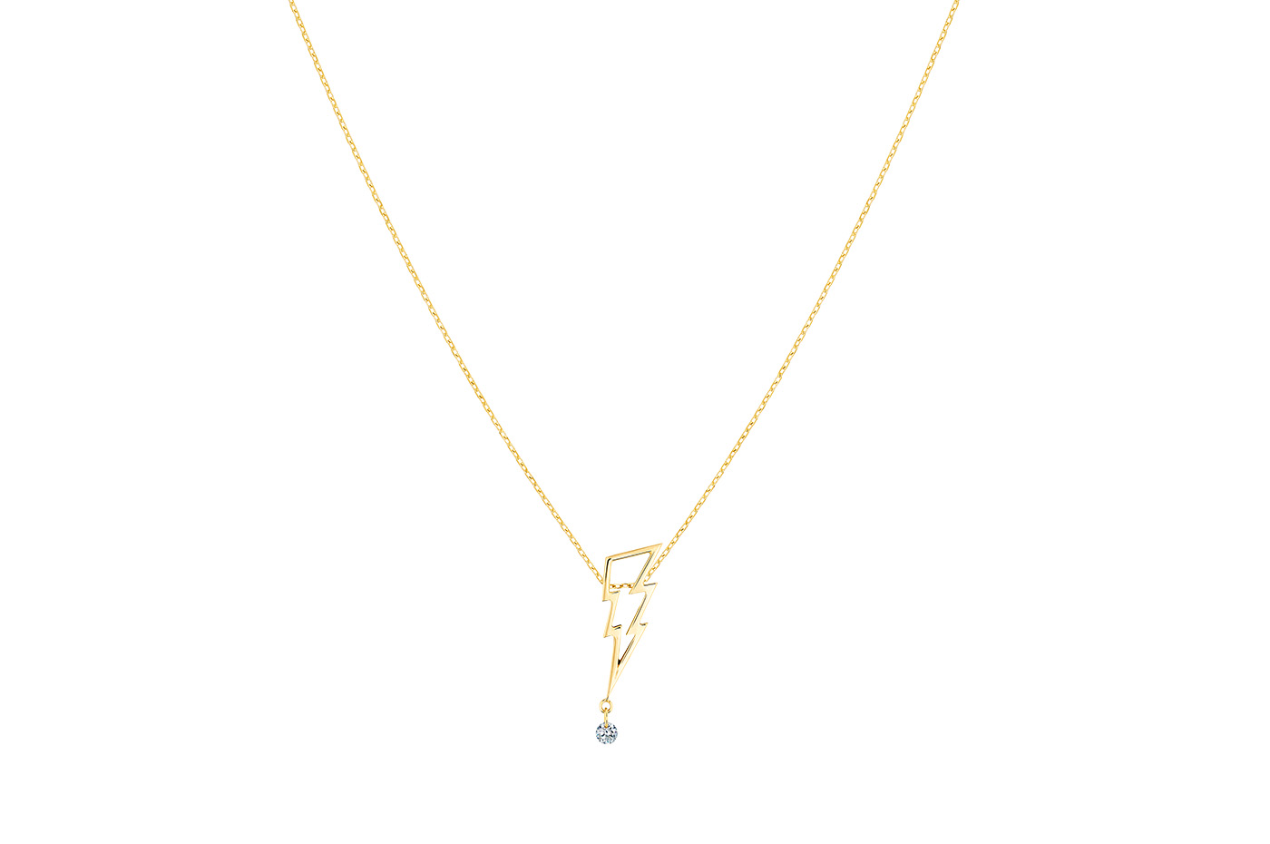 Collier La Brune & La Blonde Pop Coup De Foudre Diamant Or Jaune