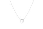 Collier La Brune & La Blonde POP EN PLEIN COEUR DIAMANT – OR BLANC 0.07 carat