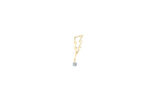 Pin's Boucle D'Oreilles La Brune & La Blonde Pop Coup De Foudre Diamant Or Jaune