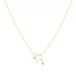Collier La Brune & La Blonde Pop Mon Étoile Diamant Or Jaune