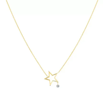 Collier La Brune & La Blonde Pop Mon Étoile Diamant Or Jaune
