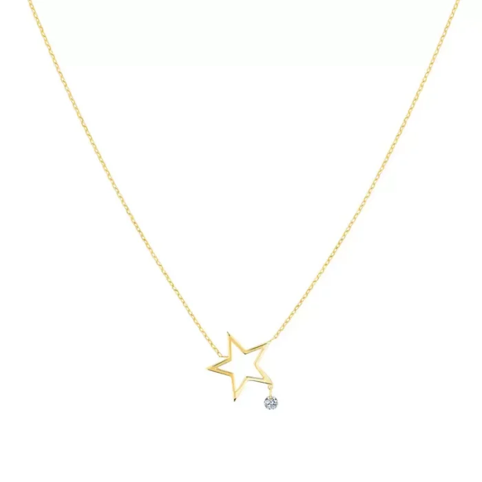 Collier La Brune & La Blonde Pop Mon Étoile Diamant Or Jaune
