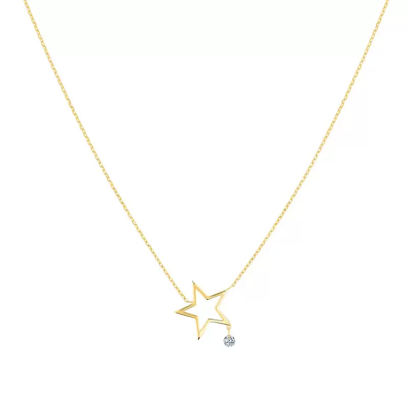 Collier La Brune & La Blonde Pop Mon Étoile Diamant Or Jaune