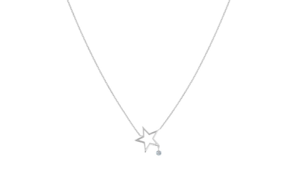 Collier La Brune & La Blonde POP MON ÉTOILE DIAMANT – OR BLANC 0.07 carat