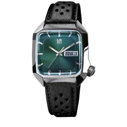 Montre MARCH LA.B AM2 Electrique 39mm Cadran Forest Bracelet Buffle Perforé Noir