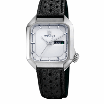 Montre MARCH LA.B AM2 Electrique 39mm Cadran White Bracelet Buffle Perforé Noir