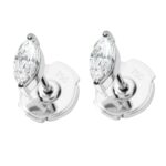 Boucles d'Oreilles Redline Puces Majesté en Or Blanc