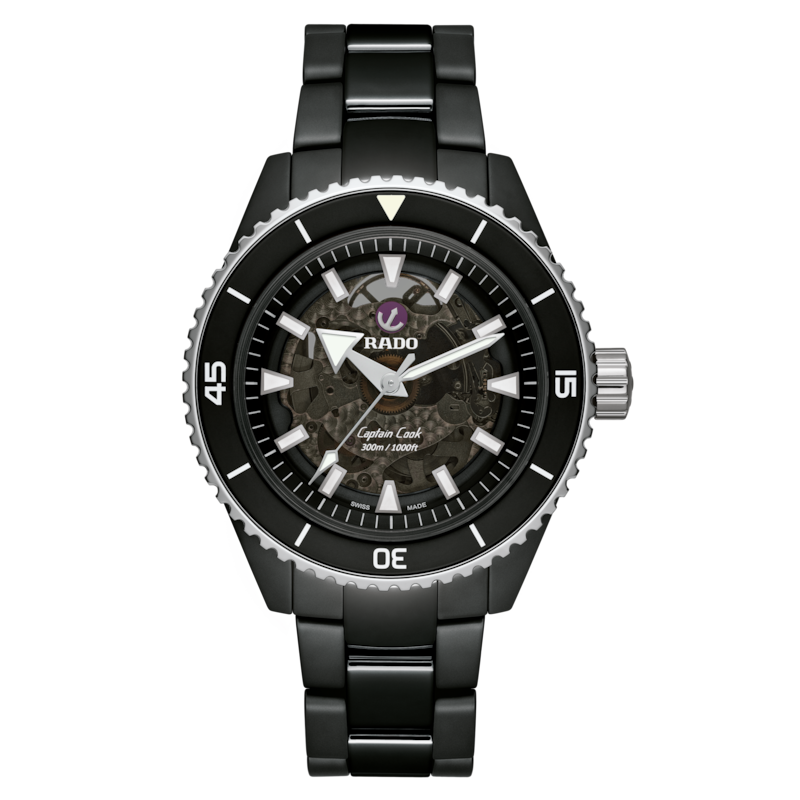 Montre Rado Captain Cook Auto High Tech Ceramic Cadran Noir Bracelet Céramique 43MM