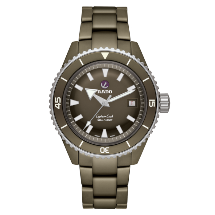 Montre Rado Captain Cook Auto High Tech Ceramic Diver Cadran Vert Bracelet Céramique 43MM