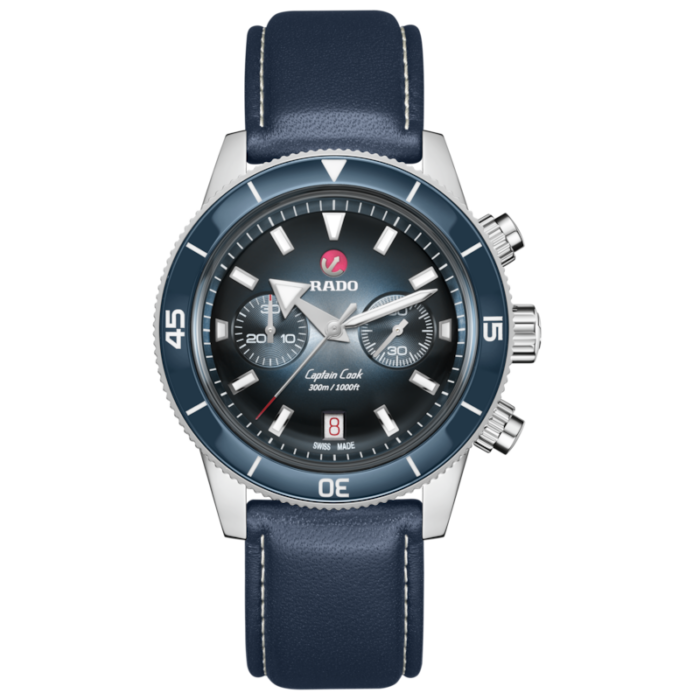 Montre Rado Captain Cook Automatic Chronograph Cadran Bleu 43MM